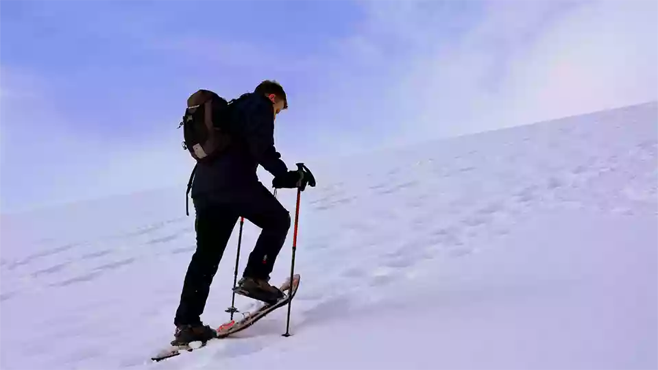 Snowshoe hiking